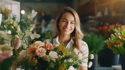 Small business - Florist in flower shop