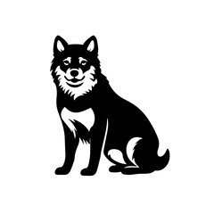 Akita Logo Monochrome Design Style