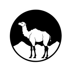 Camel Logo Monochrome Design Style