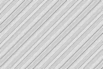 Halftone vector background. Monochrome halftone pattern. Abstract geometric dots background. Pop Art comic gradient black white texture. Design for presentation banner, poster, flyer, business card.