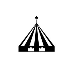 circus tent Logo Monochrome Design Style