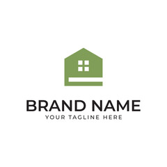 letter E home logo design