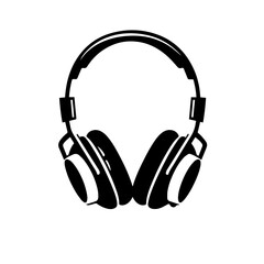 headphones Logo Monochrome Design Style