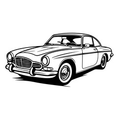 Luxury Car Logo Monochrome Design Style