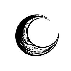 Moon Logo Monochrome Design Style