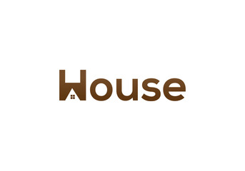 House logo design vector template. Real estate, property, construction, realty and property icon. House text concept