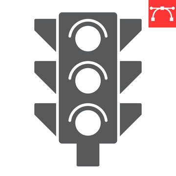 recommend clip art: Traffic light glyph icon, navigation and traffic regulation, traffic light vector icon, vector graphics, editable stroke solid sign, eps 10.