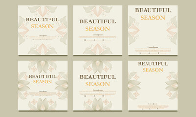 Fototapeta na wymiar floral social media template. suitable for social media post, web banner, cover and card design