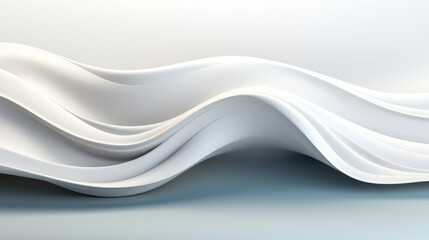 Abstract 3D Design on a Light White Backdrop with Delicate Lighting