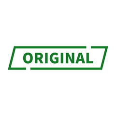 Original Stamp In Green Line Parallelogram Rectangle Shape For Information Sign
