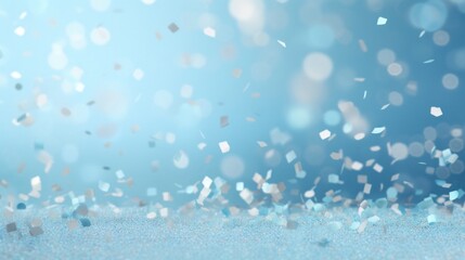 Soft blue confetti