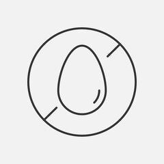 Egg free inforgaphic sign. Symbol for dietary food. Vector