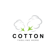 Cotton Logo Plant Design Vector Templet Symbol