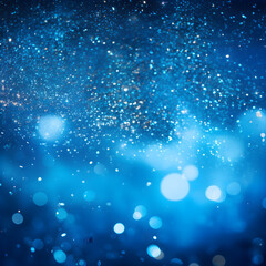 blue particle dust light. Bokeh light. lights effect background. Christmas glowing dust background Christmas glowing light bokeh confetti and sparkle overlay texture for your design.