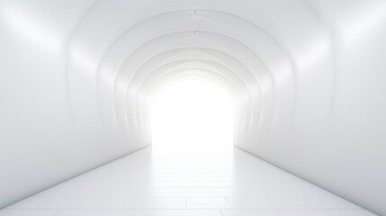 Fototapeta premium modern white wall corridor background illustration floor interior, architecture abstract, empty building modern white wall corridor background