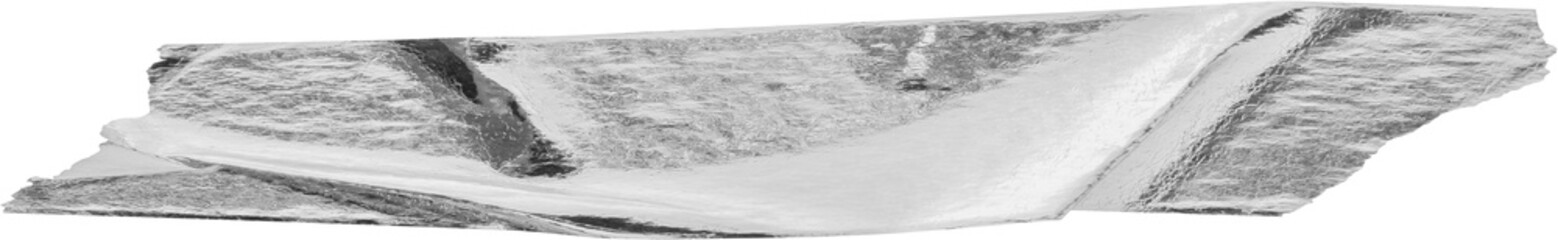 silver foil adhesive tape isolated on white background