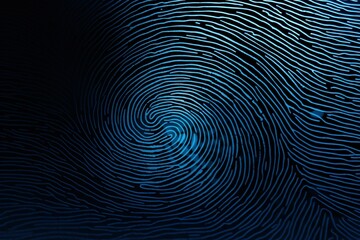 Abstract fingerprint on technology background. cyber security Concept