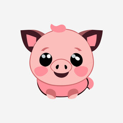 Obraz na płótnie Canvas pig logo
