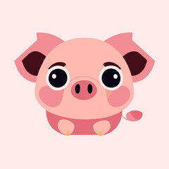 Obraz na płótnie Canvas pig logo