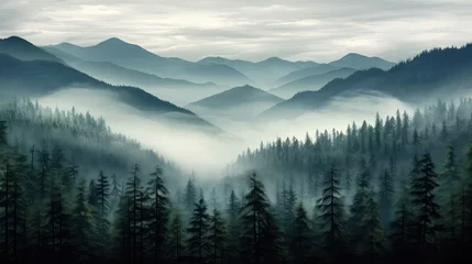 Foto op Canvas winter mountain sky north landscape illustration travel cloud, mist fog, view outdoor winter mountain sky north landscape © sevector