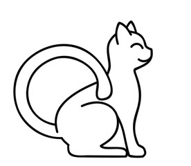 The symbol of a stylized domestic cat.
