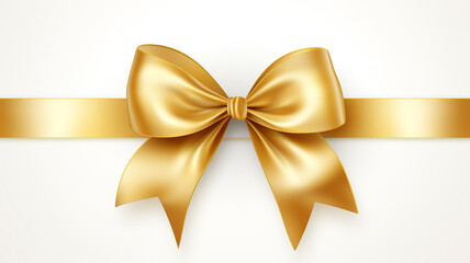 golden ribbon on white background