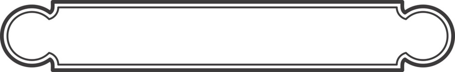 Obraz premium Islamic Ramadan frame. Arabic design with Turkish ornament. Arabesque ribbon sticker for tag banner and sale flyer. Outline template