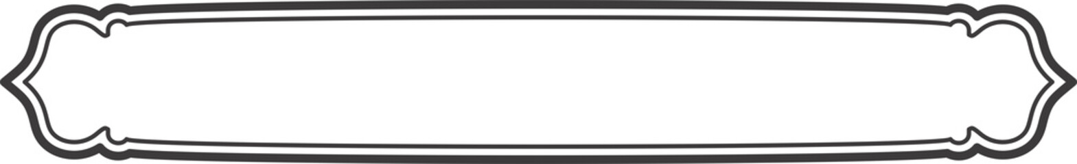 Obraz premium Islamic Ramadan frame. Arabic design with Turkish ornament. Arabesque ribbon sticker for tag banner and sale flyer. Outline template