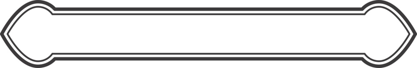 Obraz premium Islamic Ramadan frame. Arabic design with Turkish ornament. Arabesque ribbon sticker for tag banner and sale flyer. Outline template