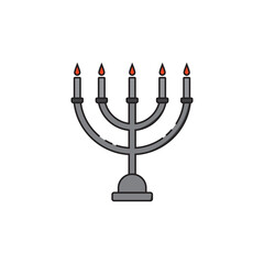icon hanukkah vector