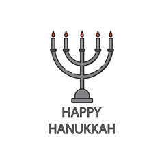icon hanukkah vector