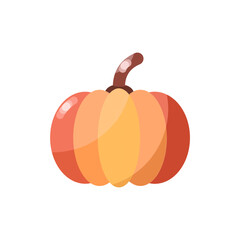 pumpkin isolated shine flat style in vector