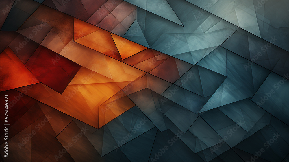 Poster full color geometric background