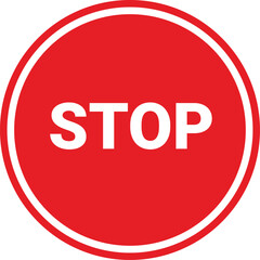 stop sign isolated on white