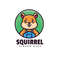 Squirrel - mascot, illustration & character logo 