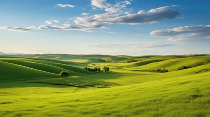 bucolic field scene grass landscape illustration sky beautiful, summer day, green outdoor bucolic...