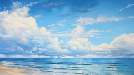 Naklejka na ściany i meble cloud scenic sky day landscape illustration blue bright, sunlight weather, abstract heaven cloud scenic sky day landscape