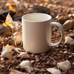Autumn Serenity: A Warm Beverage Amidst the Fall Foliage