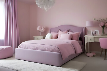 Creative Pastel Color Elegant Bedroom Interior Design, Peculiar