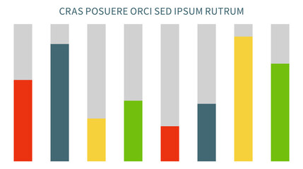 Column chart. Color data diagram. Business report