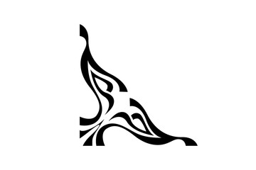 Line Art Ornament Border With Transparent Background