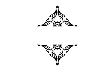 Line Art Ornament Border With Transparent Background