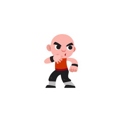 cute pose set martial arts sport vector