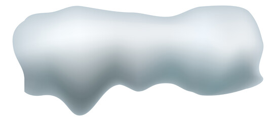 Snow cap realistic horizontal border. Cold winter element © YummyBuum