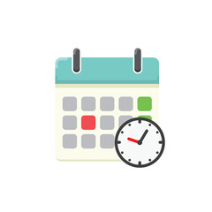day limit, time limit , date limit . vector illustration in flat style