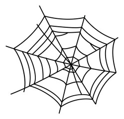 Spider web drawing. Cobweb symbol. Net icon