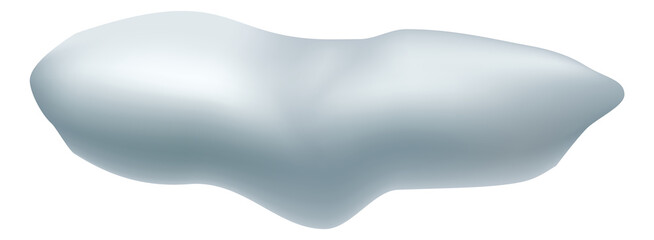 Winter snow cap mockup. Roof ice frost