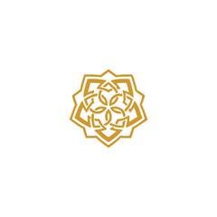 mandal set of Islamic golden elements ornamental