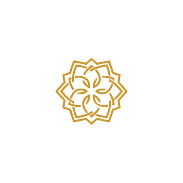 mandal set of Islamic golden elements cosmetics