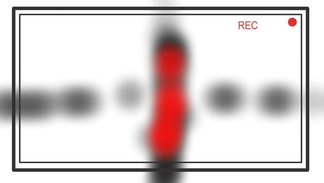 Video recording of a ghost or energy clot. The video recording is decorated with a frame, a recording indicator and an abbreviated designation of the video recording in the form of &ldquo;rec&rdquo;.
